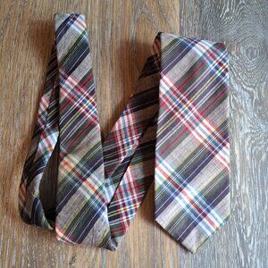 Vintage Cable Car Clothiers Plaid Linen Tie